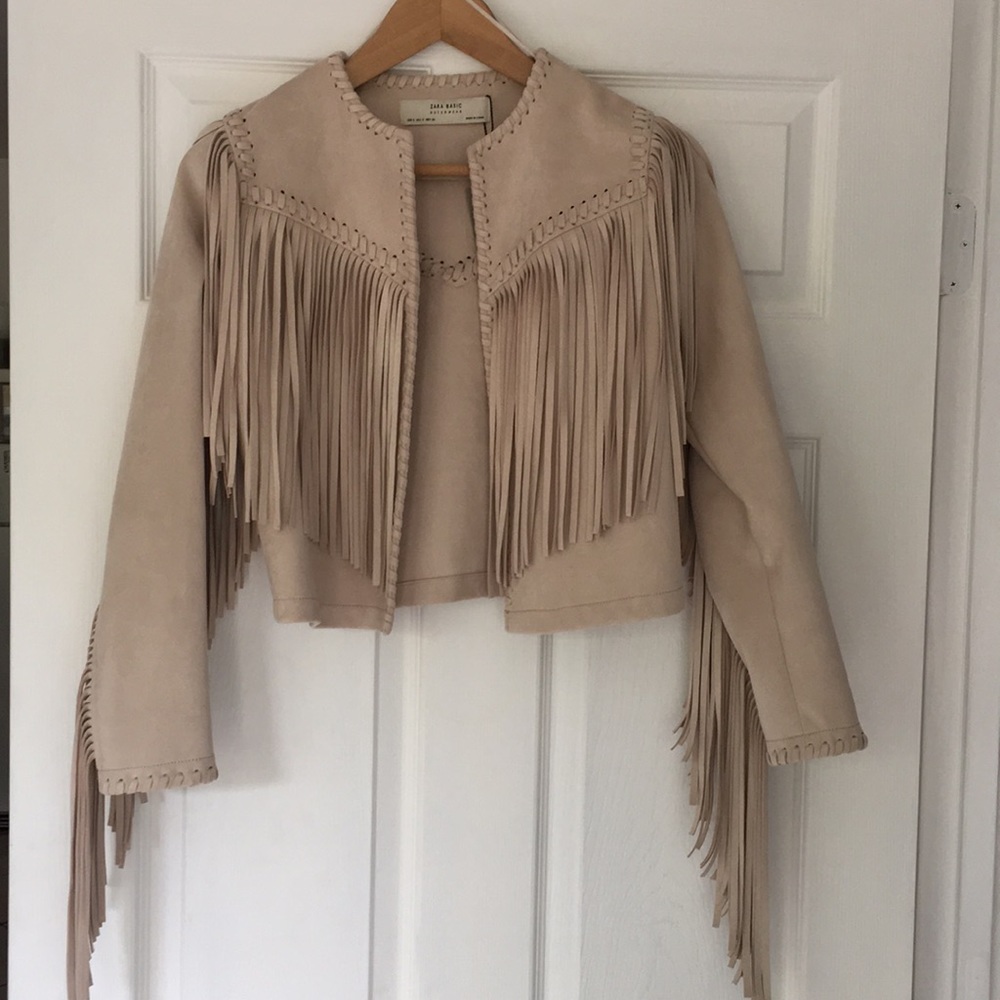 New Zara fringe jacket
